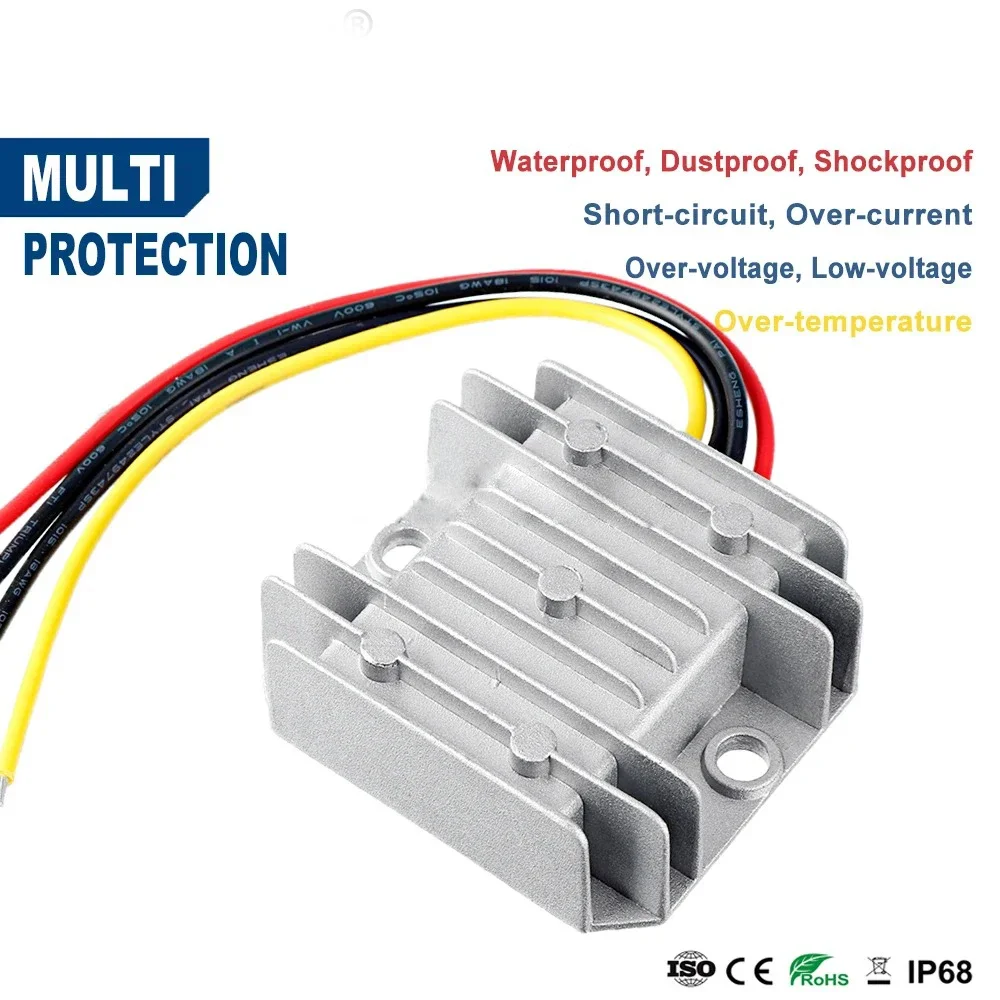 8-40V to 12V 6A 3A Boost Buck Module Step Down / Up Voltage Stabilizer Regulator DC-DC Converter Power Supply for Car Solar