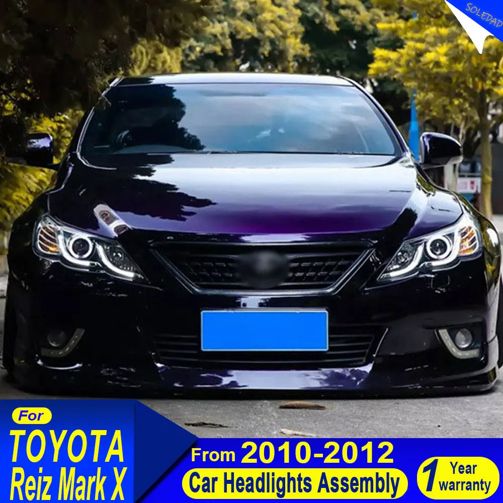Car Head Lamp for Toyota Mark X Headlights 2010 2011 2012 2013 Reiz Head Light DRL Turn Signal Low High Beam Projector Lens