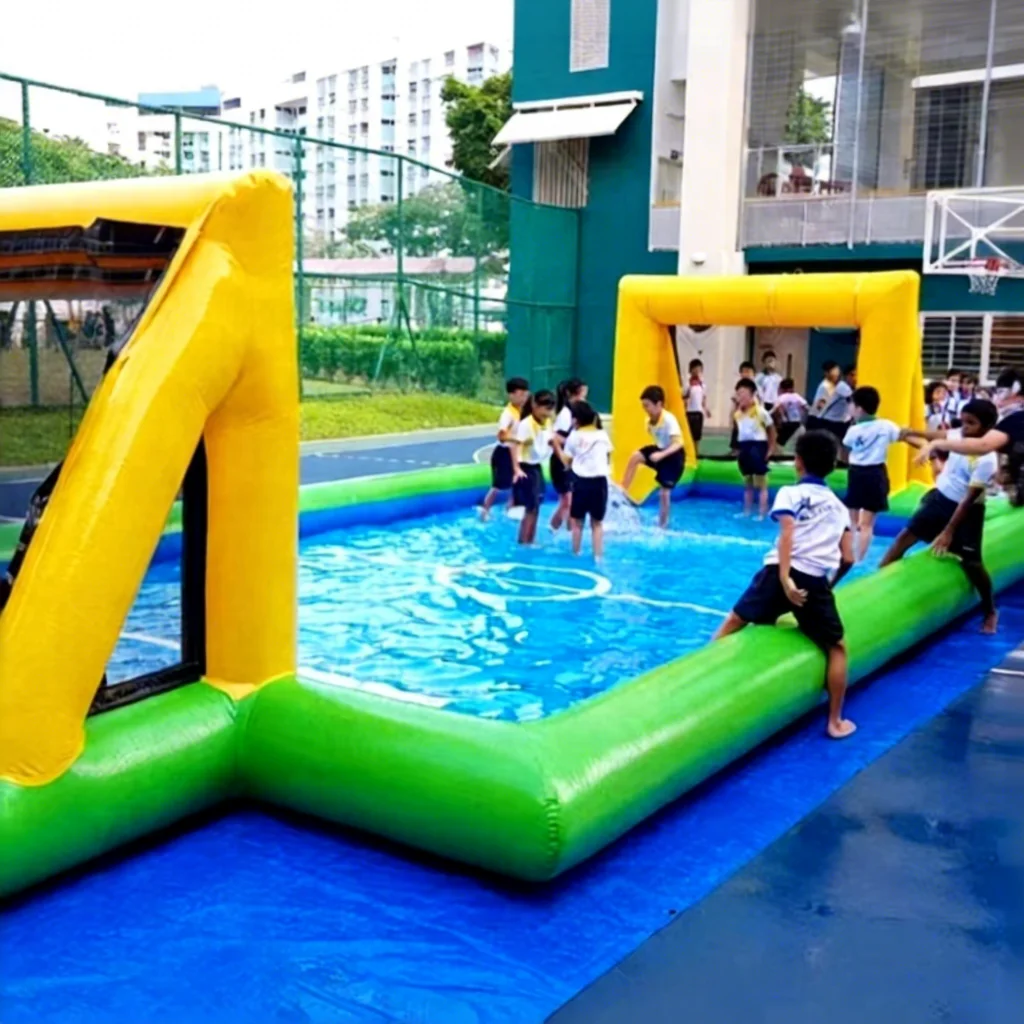 

Commercial Rentals Party Water Games Inflatable Soap Soccer Games Water Soccer Fields Football Court for Sale