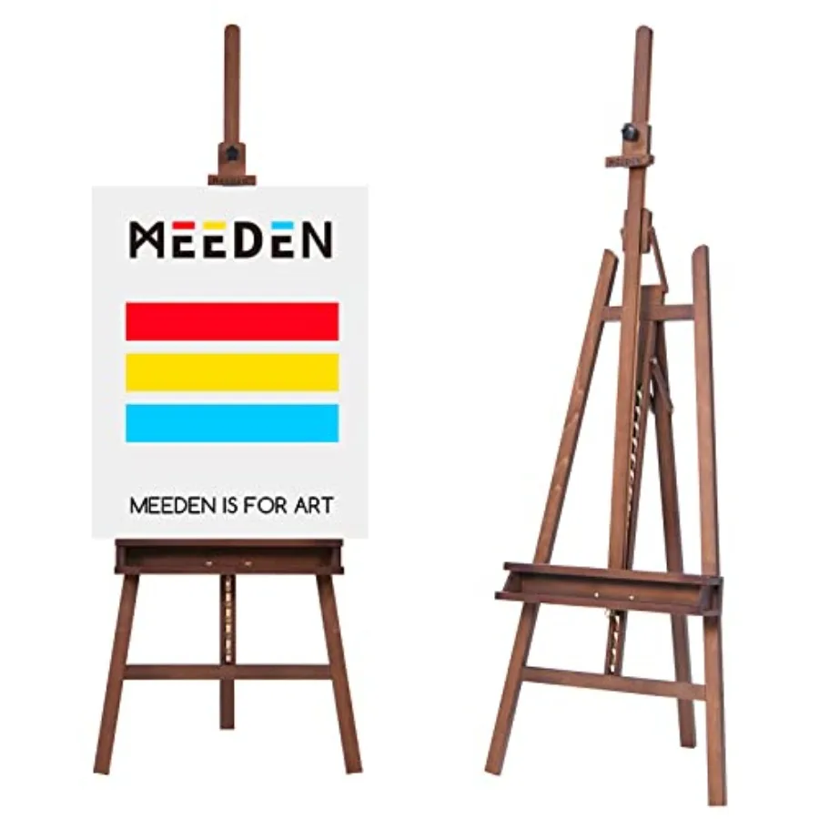 

Large Painters Easel Adjustable Solid Beech Wood Artist Easel Studio Easel for Adults with Brush Holder Holds Canvas up to 48"