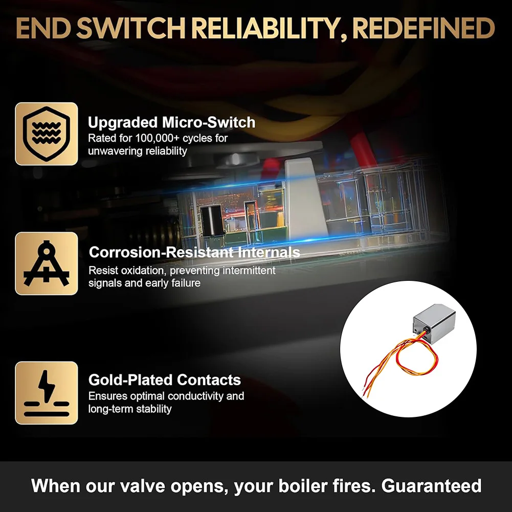 

Замена двигателя Zone Valve Honeywell серии V8043E1000 с усиленным шасси и проволочными соединениями с цветовой кодировкой