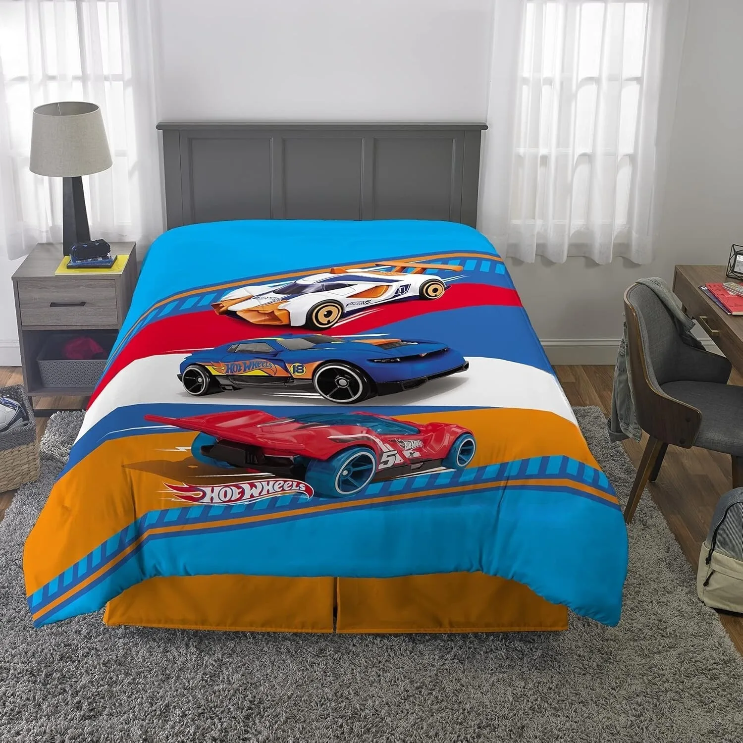 Hot Wheels Duvet Cover pillowcase Bedding Bedroom Decoration Children Gift adult Single Double bed Large SizeZip Duvet Cover