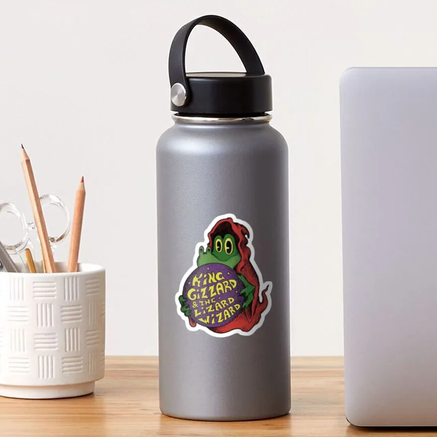 King Gizzard and the Lizard Wizard Sticker  for Laptop Decor Bedroom Car Cute Cartoon Art Fashionable Public Suitcase