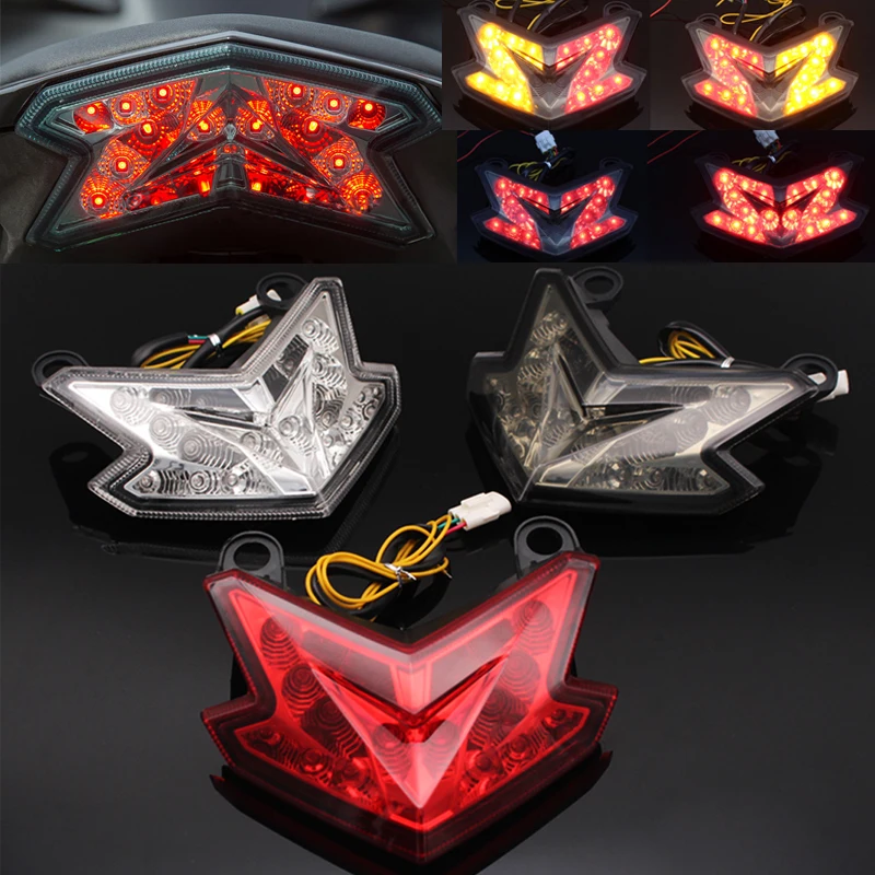 LED Tail Brake Light Turn Signal For KAWASAKI Z125/PRO 2016-2019, Z800/ NINJA ZX-6R 2013-2018 Motorcycle Integrated Blinker Lamp