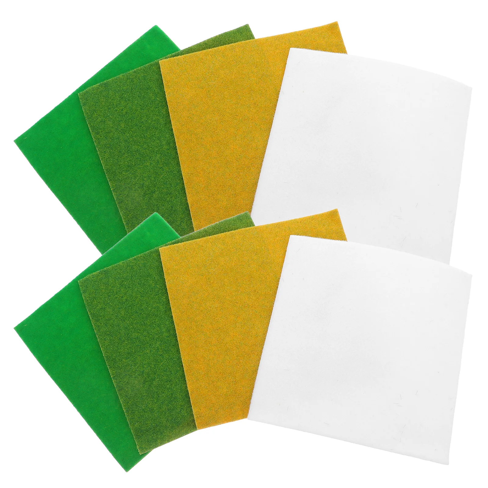 

8 Pcs Four Seasons Simulated Turf Model Making Grass Nylon Fluff Mini Garden Accessories