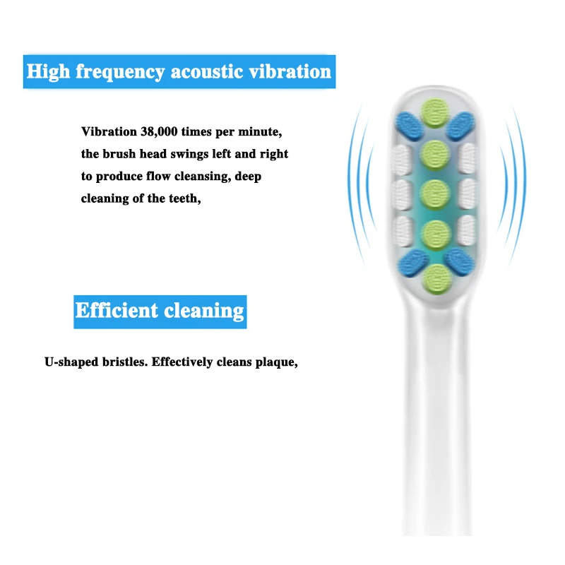 Ally per Xiaomi Mijia SOOCAS V1 V2 X3 X3U X5 D3 testine per spazzolino elettrico 3D testine di ricambio ad alta densità per sbiancamento orale
