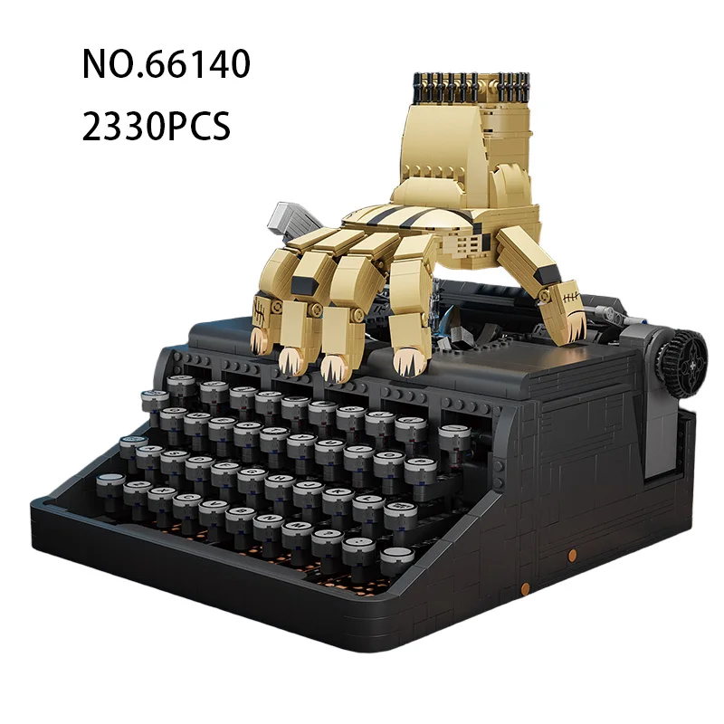 

2330pcs Creative Nostalgia Wednesday Typewriter Assembly Building Blocks Set Desktop Collection Ornament Bricks Toys for Gift