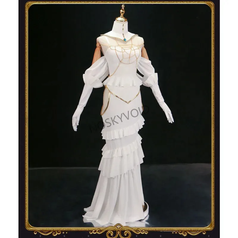 

CyOverlord Albedo Косплей Костюм Аниме Чистый Белый Демон Сексуальная Короткая Юбка Комплект Хэллоуин Вечеринка Суккуб Альбедо Одевание