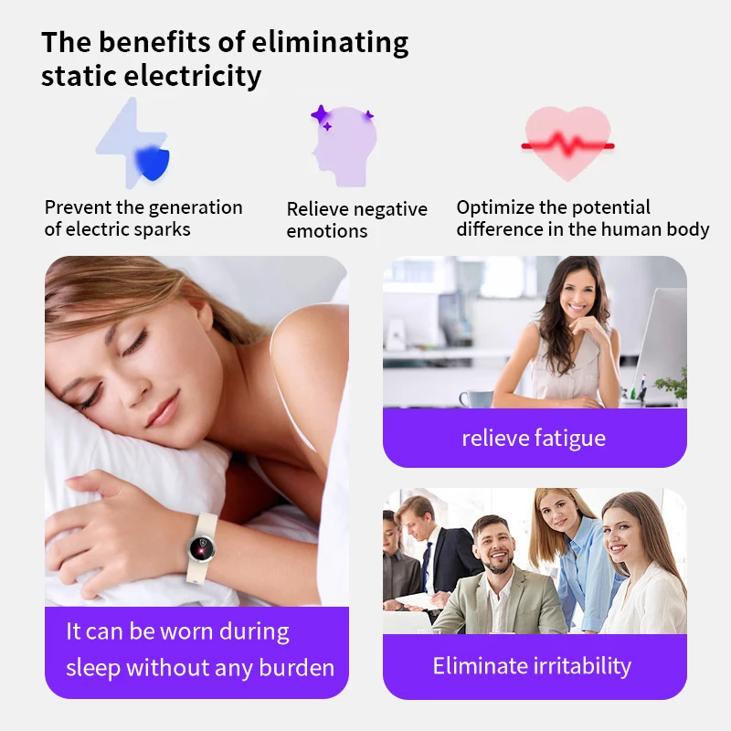 Xiaomi اللاسلكية مكافحة ساكنة معصمه جسم الإنسان ساكنة التفريغ مزيل الشتاء مكافحة ساكنة ساعة بنين بنات 2025 هدية جديدة