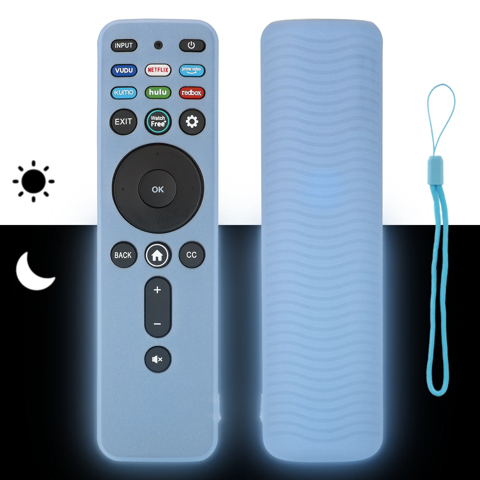 Silicone Remote Control Case For Vizio XRT260 TV Remote Shockproof Protective Shell Cover With a Lanyard