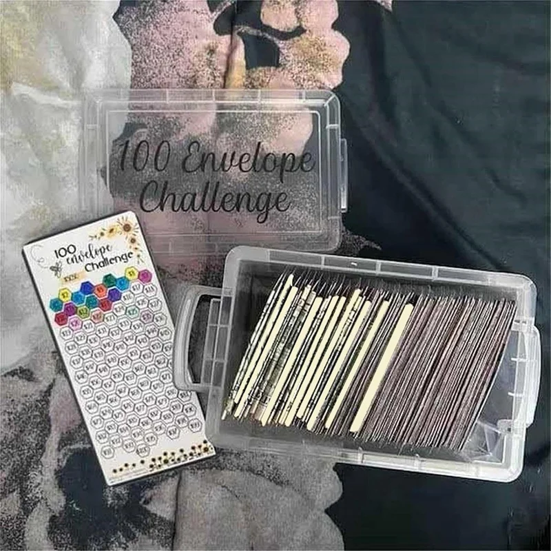 100 Envelopes Money Saving Challenge Box Kit Perfect For 100 Day Savings Challenge