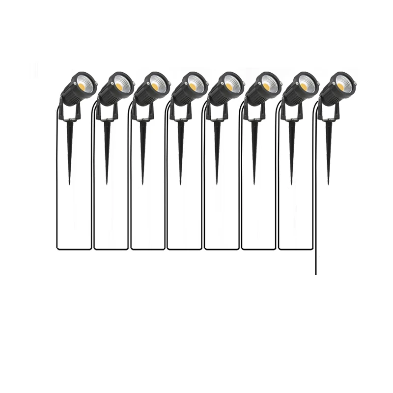 4-6-8 IN 1 Outdoor LED Garden Lights Waterprof Lawn Lamp 28W42W56W Landscape Spike Spotlights 24V110V220V Aluminum Lamp