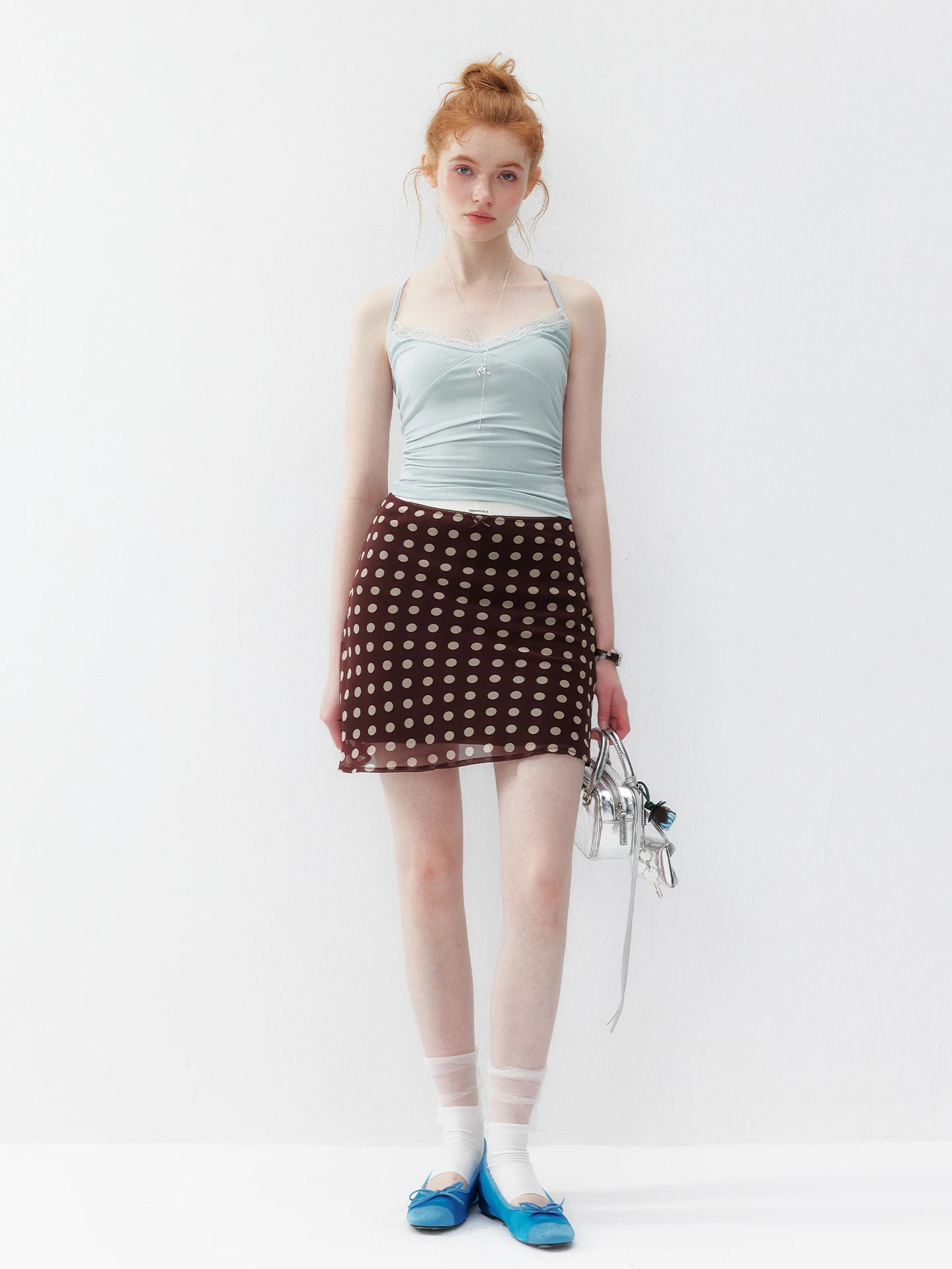  plus Retro A-Line  Skirt for Women Summer Breathable Polyester Fiber High Waist Print Skirt Short Dress