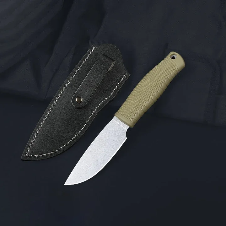 Butterfly Small Straight Fixed Blade Knife One Keel Rubber Handle Hunting Fishing Outdoor Tactical Survival Knives EDC Tool