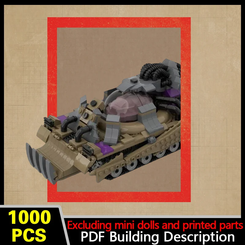 Military Fighting Vehicle Model MOC Building Bricks War Equipment Modular Technology Gifts Holiday Assemble Children Toys Suit