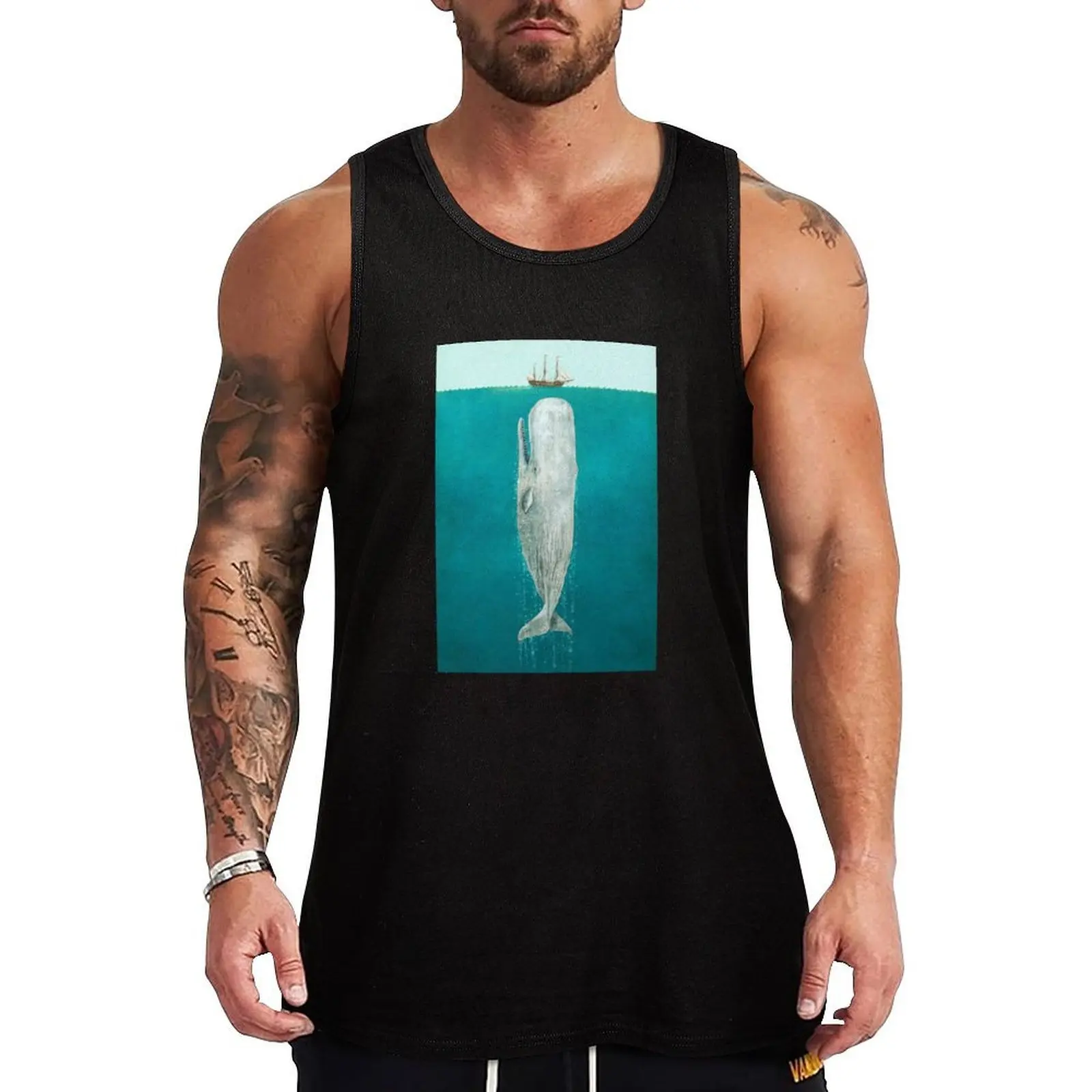 The Whale - Full Length Tank Top Basic Everyday Tank Top Regular Fit Soft Undershirt