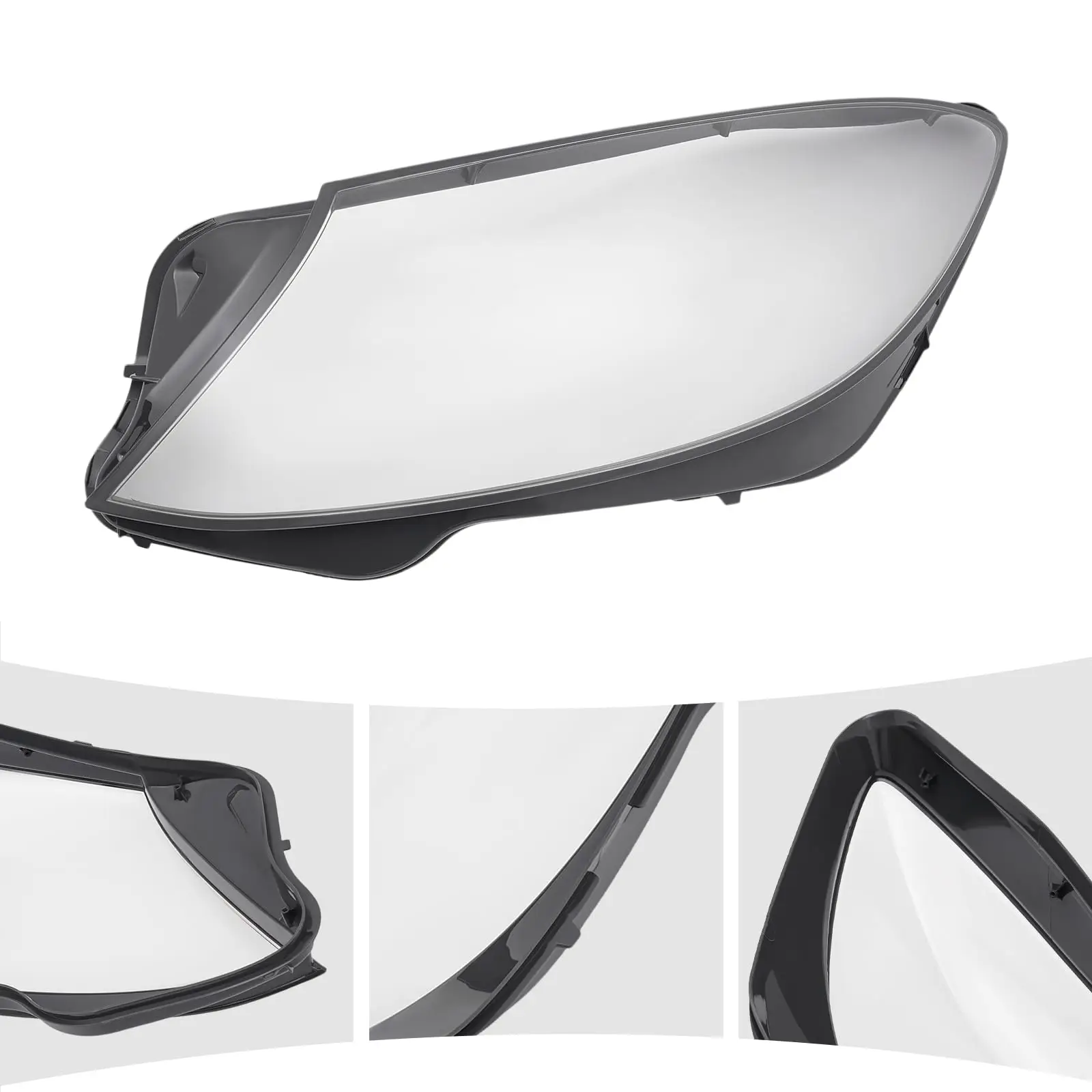 XIJIE ل 2014 2015 2016 2017 مرسيدس بنز W222 S-Class عدسة المصباح الأمامي غطاء السائق الجانب الأيسر واضح عدسة سوداء LH