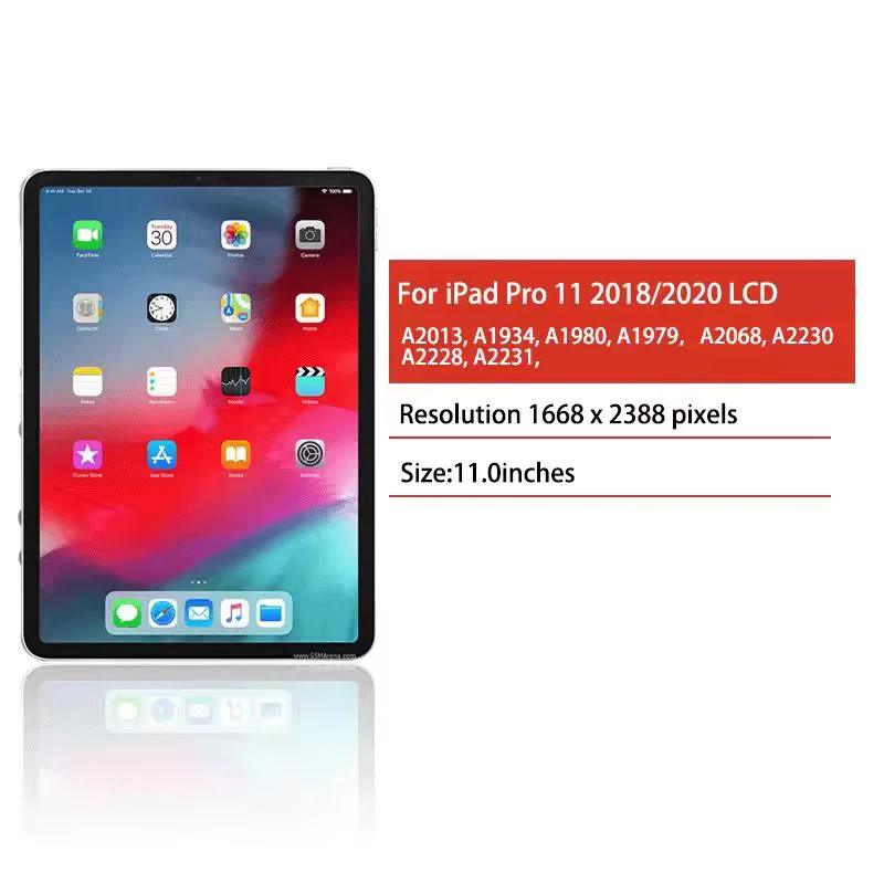 A1934 A1979 A1980 A2103 A2228 A2230 A2231 A2068 Lcd do iPada Pro 11 2018 2020 Wyświetlacz LCD Ekran dotykowy Digitizer Montaż — zdjęcie produktu 2