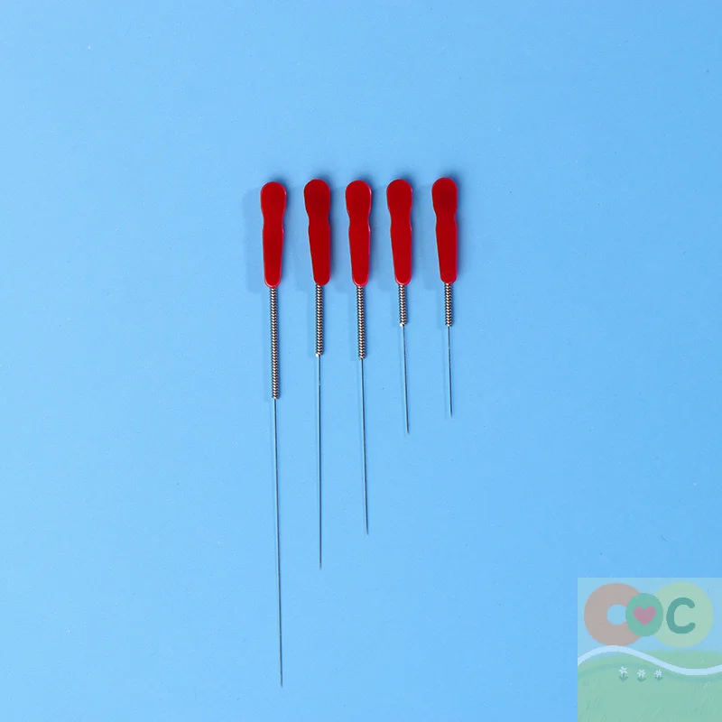 100 قطعة إبرة الوخز بالإبر القابل للتصرف الفولاذ المقاوم للصدأ مع أنبوب فردي قنية معقمة 1 إبرة مع 1 أنبوب توجيه #5