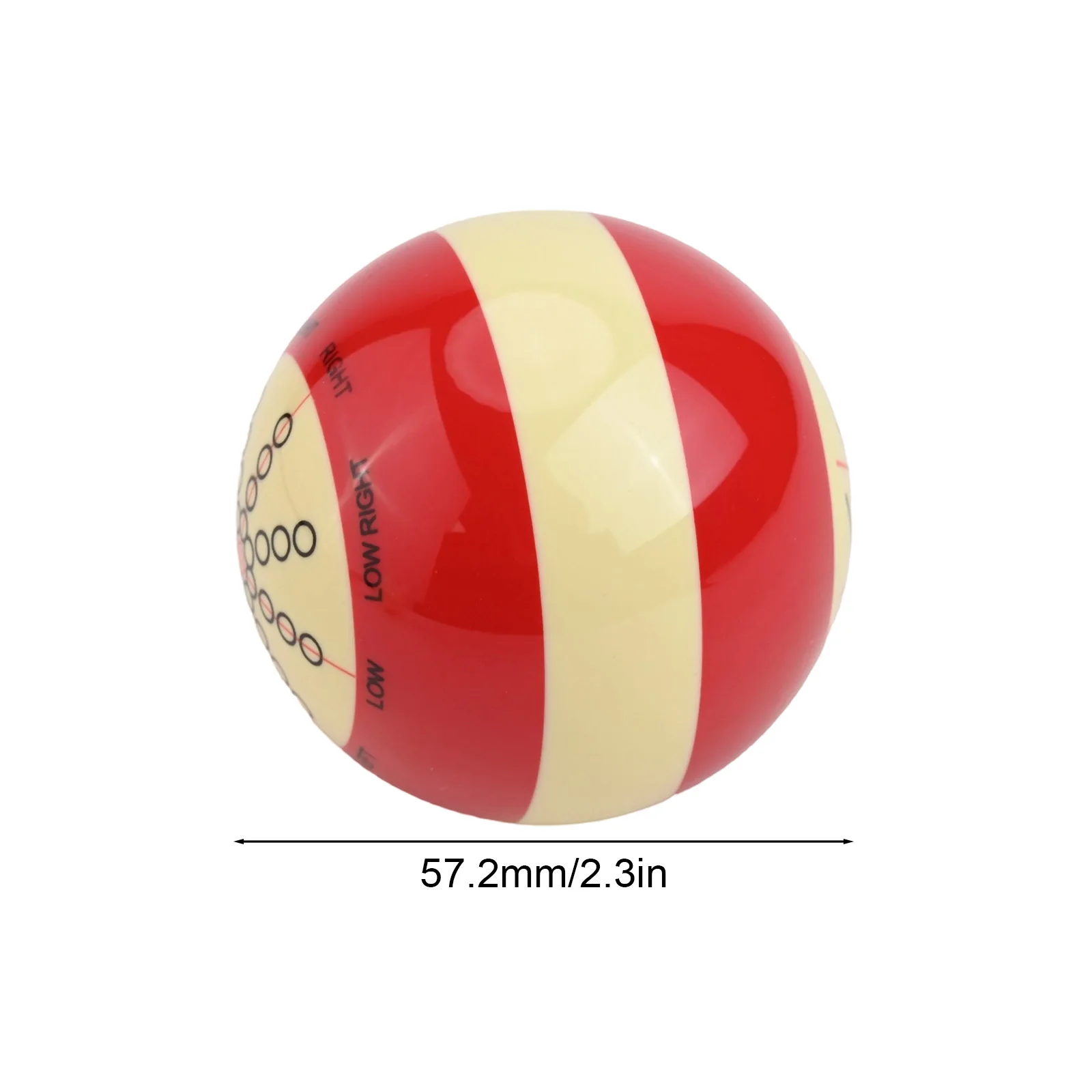 

57,2 мм 2,25 дюйма тренировочный мяч для бильярда, тренировочные кий-шарики, 6-точечный дизайн, удобный двусторонний дизайн для практики