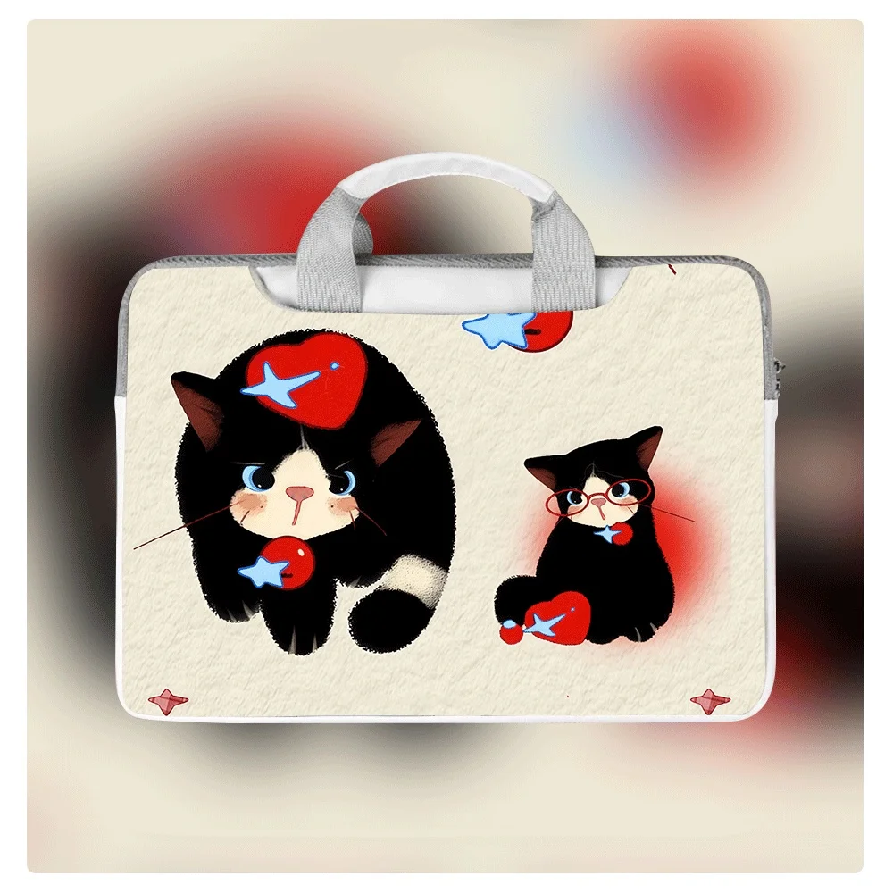 

New Cartoon Cat Print Laptop Bag Laptop Sleeve Laptop Case for Macbook Case 12 13 14 15.6 16 Inch Macbook Air ASUS Holiday Gift