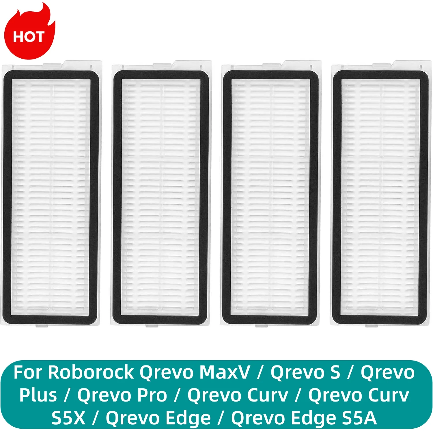 Filters For Roborock Qrevo MaxV,Qrevo S,Qrevo Plus,Qrevo Pro,Qrevo Curv,Qrevo Curv S5X,Qrevo Edge,QV35A Robot Vacuum Cleaners