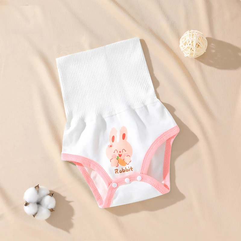 Baby High-Waist Belly Protector Newborn Bellyband Pants Navel Protection Belly Wrap Anti-Cold High-Waist Sleeping Diaper Changing Belly Wrap