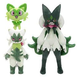 Boneca recheada Pokémon para crianças, Evolution Floragato Meowscarada Plush Toy Animais fofos dos desenhos animados Presente de aniversário de gatos