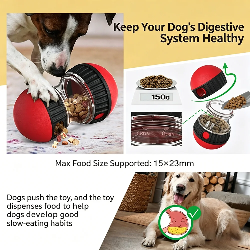 Juguete rompecabezas elíptico para perros comedero lento inteligencia - imagen 2