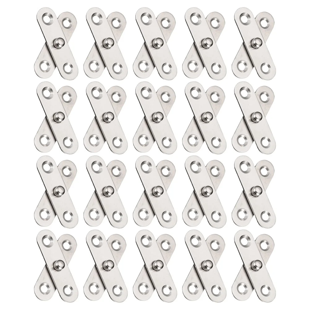 20 Pcs Hidden Hinge Door Furniture Hinges 360 Degree Heavy Duty Rotary Tool Fold Pivot Small 201 Stainless Steel