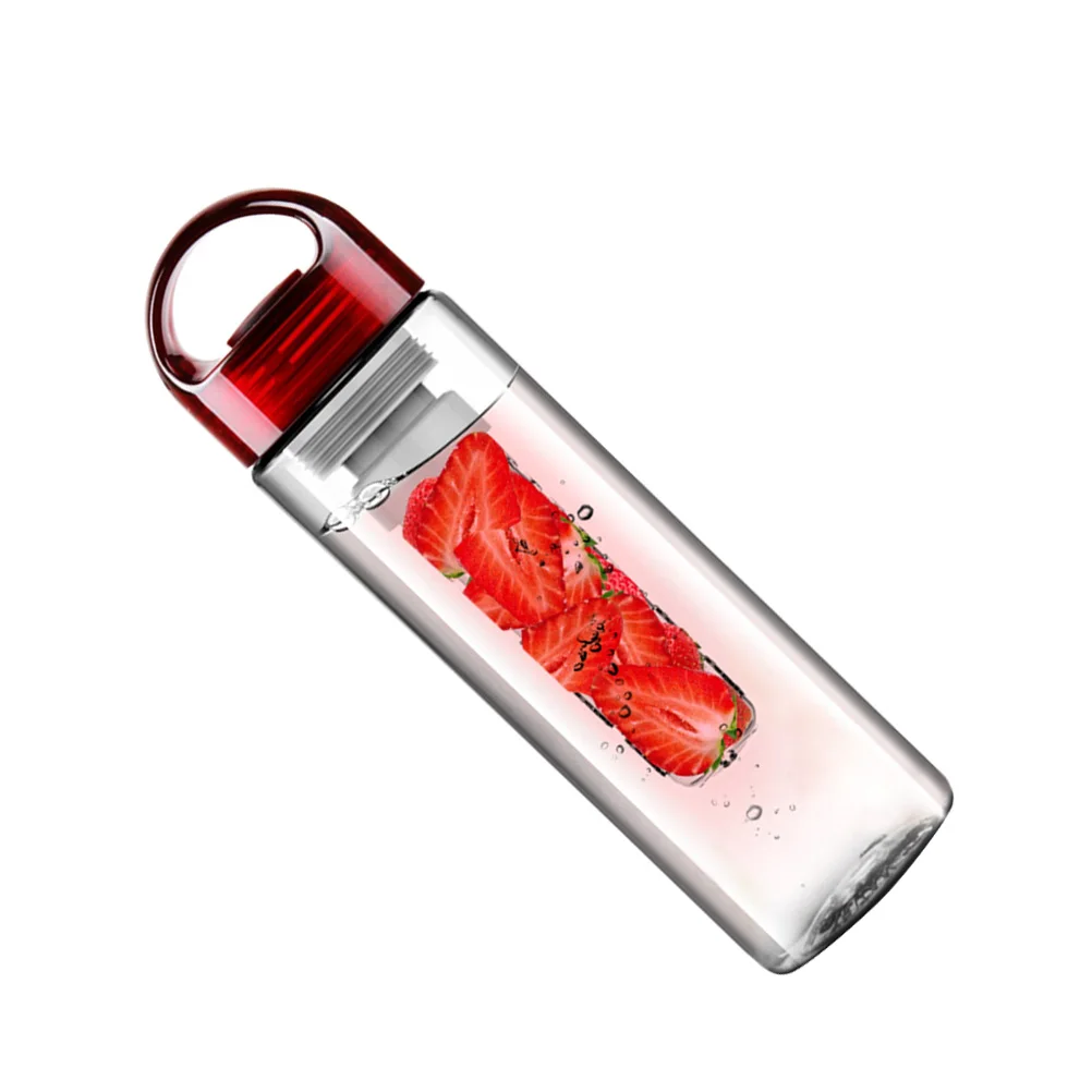 

750 Ml Cup Water Bottle for Outdoors Red Sports Drink Tumbler Leakproof Gym Sports Drinking Bottle Home Travel Plastic