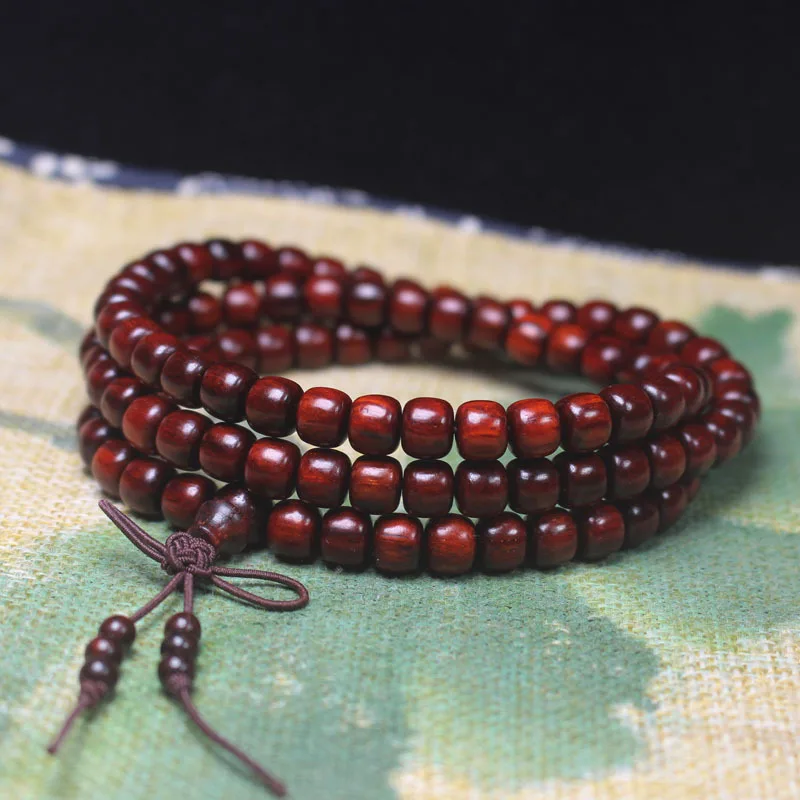 

Live Streaming India Pterocarpus Santalinus Old-Styled Bead7*6Bracelet Bracelet Same Material Rift Grain Rosewood Bracelet Craft