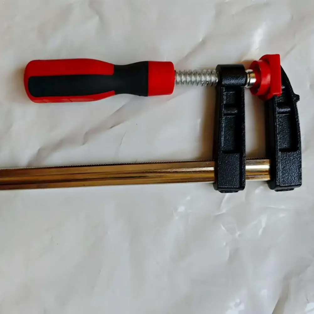 Heavy-Duty F Clamp with Non-Slip Handle Quick Adjust Strong Clamping Woodworking Repair Scratch-Resistant Pads