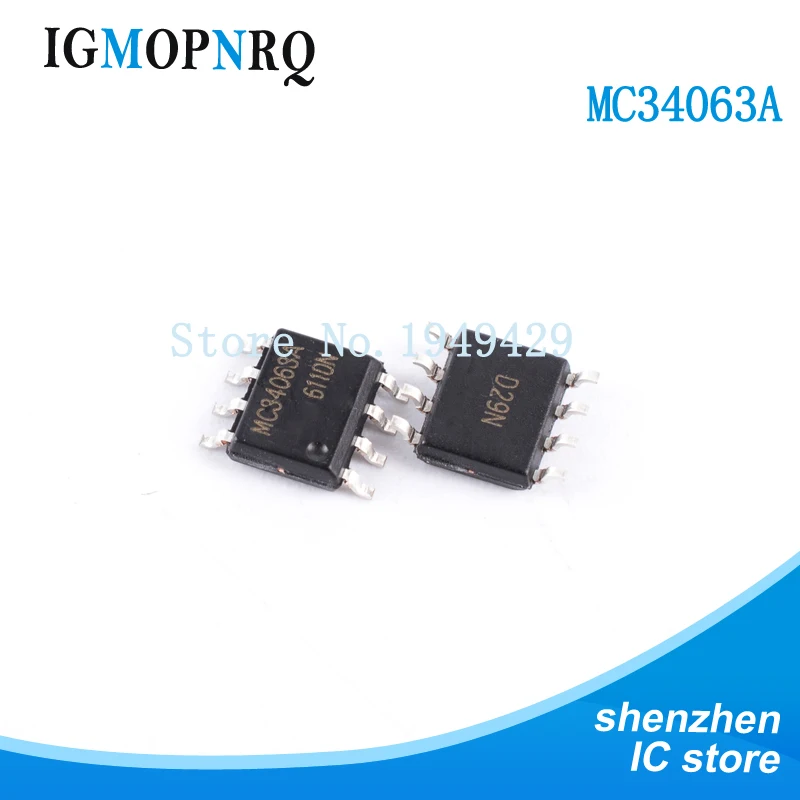 Chip de potencia MC34063 MC34063A 34063 SOP-8, nuevo, venta al por mayor, electrónico, lote de 50 unidades