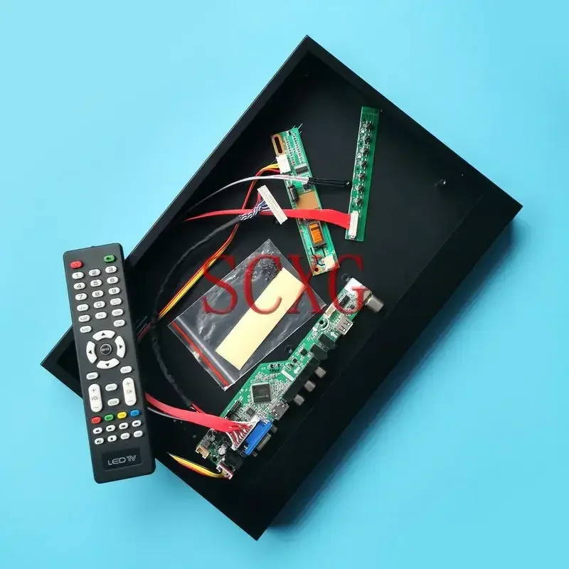 

For CLAA154WA03 CLAA154WA04 Analog TV Driver Board+Metal Case DIY Kit 1280*800 1CCFL VGA HDMI-Compatible AV USB LVDS-30Pin 15.4"