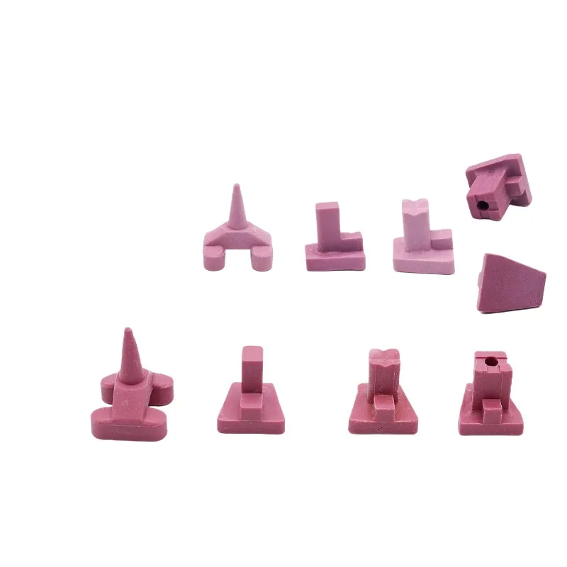 10pcs Lab Single Tooth Burning Rack Point Flat Flower Hole Red Nail Monomer Burning Rack Lab Burning Rack Nail Accessories