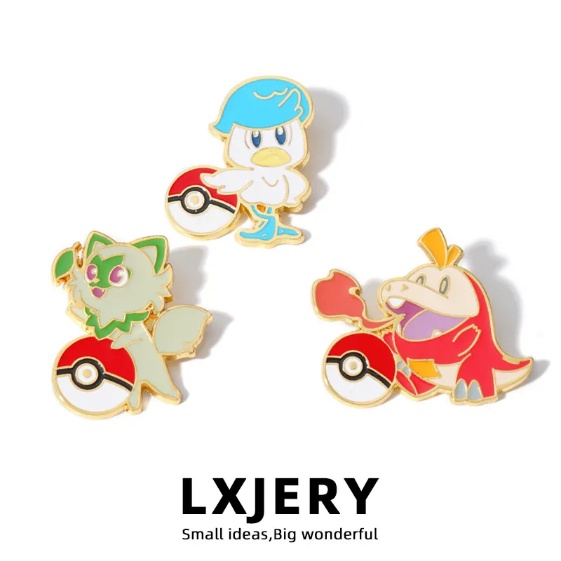 

Pok é Mon Vermilion Brooch Metal Badge Creative Backpack Decoration Collar Fashionable Pin Bag Decoration Gift