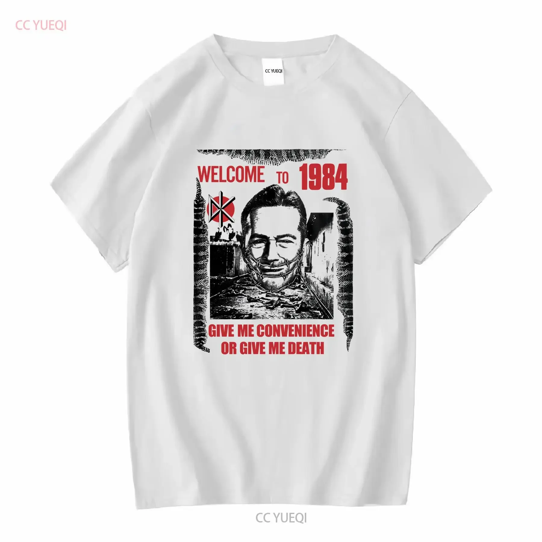 

DEAD KENNEDYS GIVE ME CONVENIENCE OR DEATH НОВАЯ БЕЛАЯ ФУТБОЛКА с длинными короткими рукавами винтажный стираный топ для повседневной носки с графикой