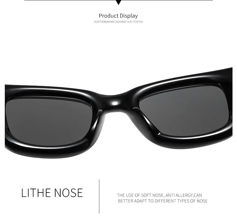 Modische Retro-Sonnenbrille mit quadratischem Rahmen für Damen und Herren, klassische Designer-Sonnenbrille mit kleinem Rahmen, trendige Sonnenbrille, UV400-Schutz – Detail 11