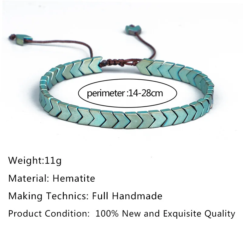 Retro Trendy Men\'s Bracelet Hematite Arrow Balance Bracelet Women\'s Casual Yoga Sports Bracelet