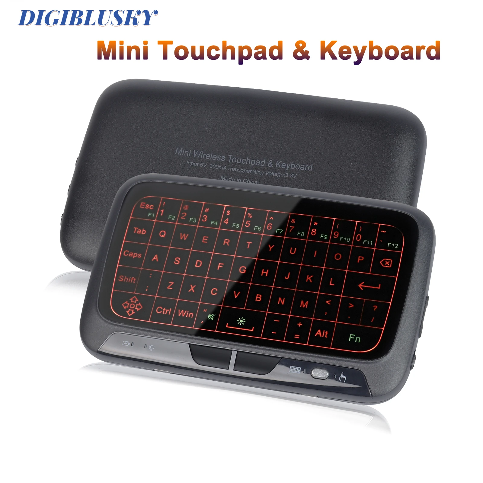 

Mini Wirelss Touchpad Keyboard Rechargable USB Ergonomic Keyboard With Backlight Gaming Portable Keypad For Laptop PC TV Box