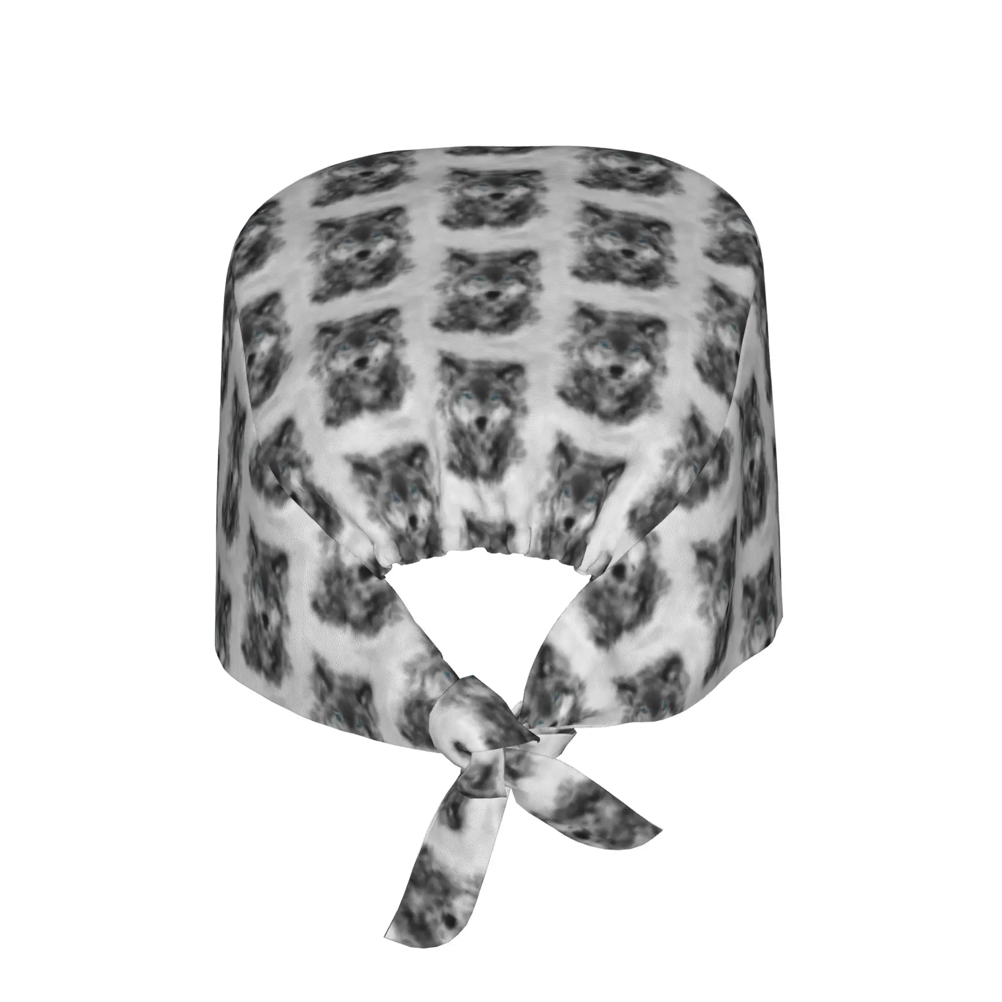 Animal Wolf Scrubs Cap Surgical Hats Women Men  Operating Room Cap Operator Hats Lab Works Hat