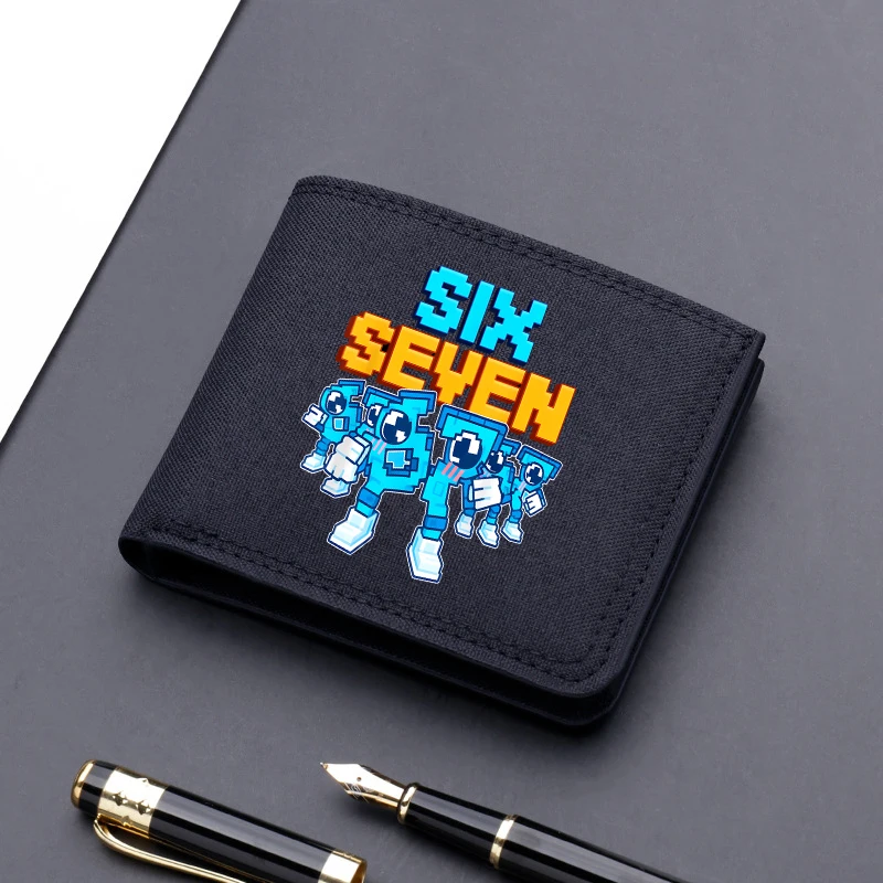 

Steal A Brainrot 67 Square Shaped Wallet Anime Character Print Nylon Money Clip Men Portable ID Card Storage Bags Birthday Gifts