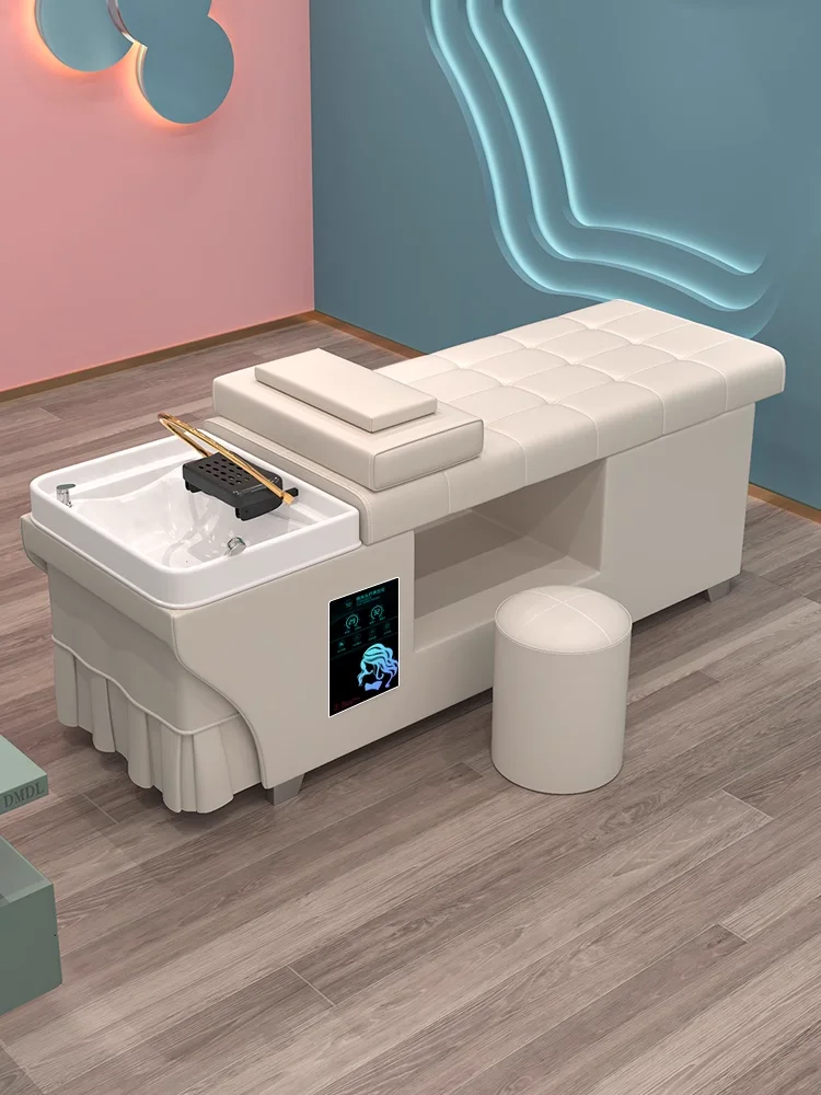 High Quality New Shampoo Chair Can Wash Hair and Pedicure with Foot Basin, Head and Legs Can Be Stretched with Fumigation