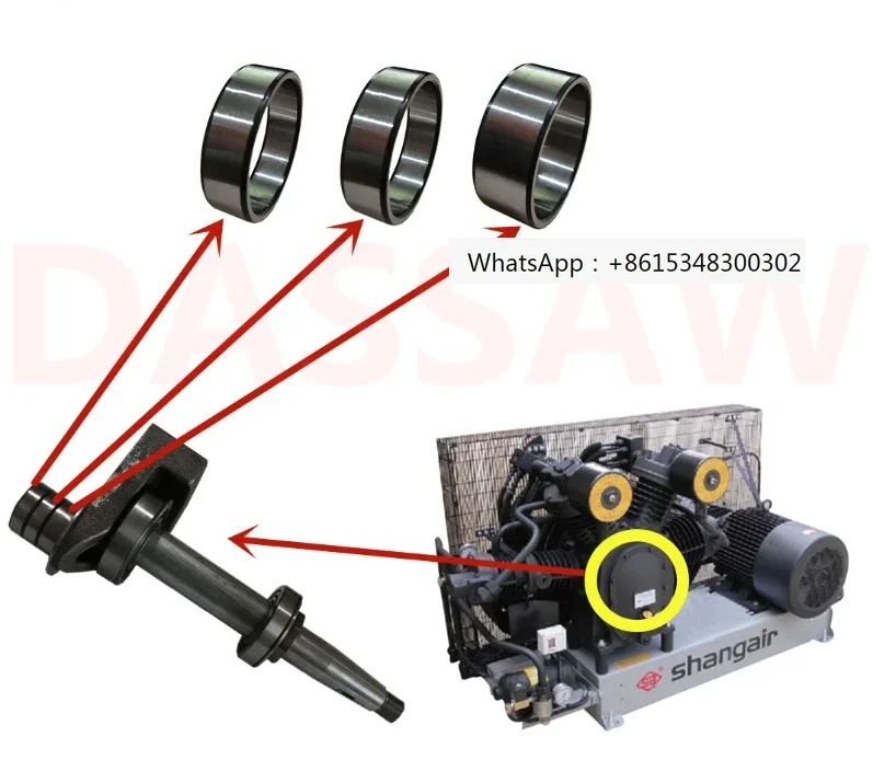 

Inner Rings of Compressor Crankshaft Shangair Compressor Parts Crankshaft Parts 1PCS