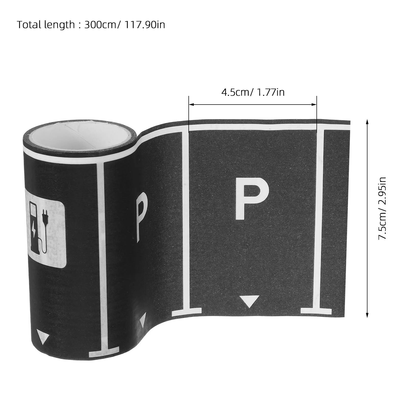 1-rol Diy Parkeerplaats Ontwerp Tape Miniatuur Layout Marker voor kinderen Fijn papier Decor Veilig Educatief Familie-interactie Micro