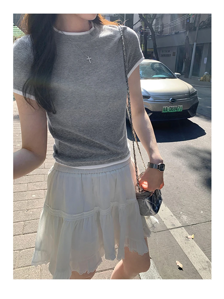 Summer Women T Shirt T-Shirt Woman Clothes Tops Tshirt Female Crop Top Tees Y2k Para Mujer Ropa De Mujer Roupas Feminina Traf