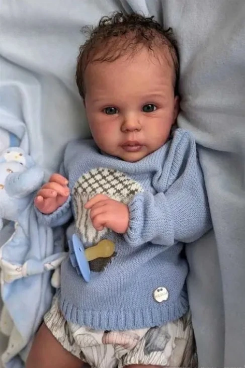 NPK 19''고품질 신선한 색상 미완성 도색되지 않은 DIY 부품 천 몸체가 있는 리본 로베르토 무작위 눈 수집용 아트 인형