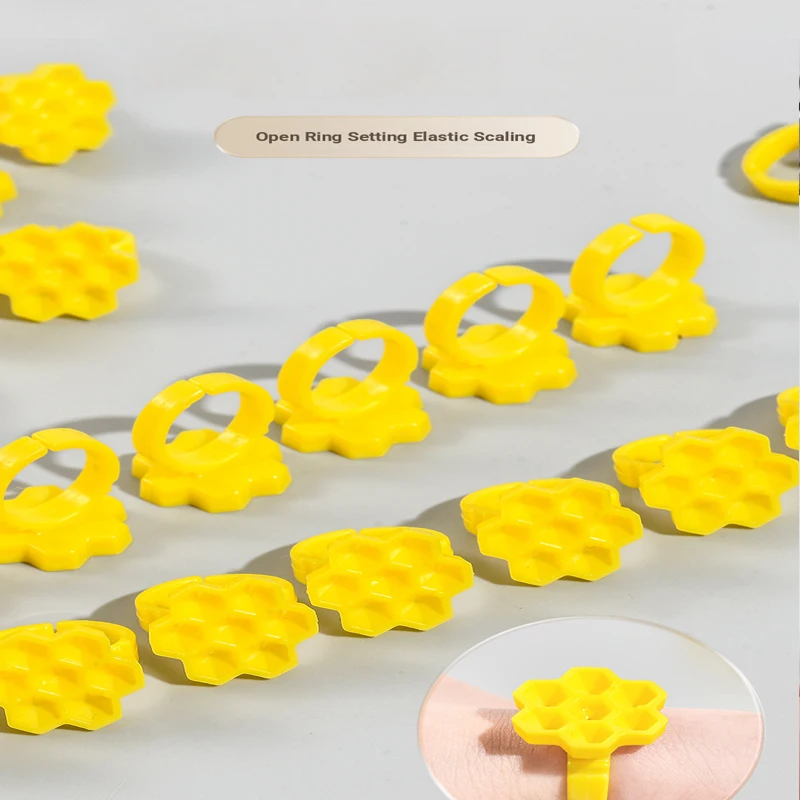 كوب غراء على شكل قرص العسل لتمديد الرموش مع وظيفة التأخير، كوب نازف غراء قابل لإعادة الاستخدام بتصميم زهر البرقوق، كاذبة احترافية #5