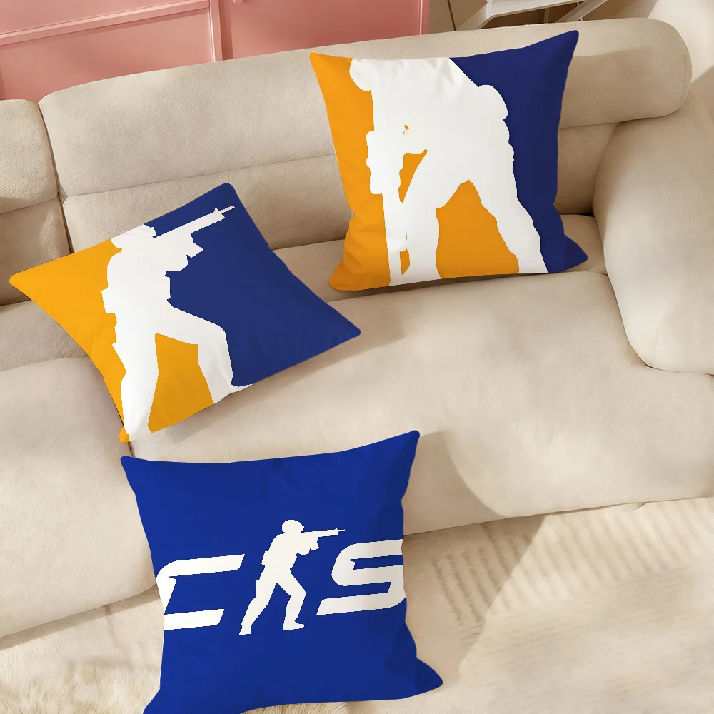 Hot Game C-Counter-Strike 2 CSGO Pillow Case Suitable For Bedrooms Living Rooms Cars Home Decoration